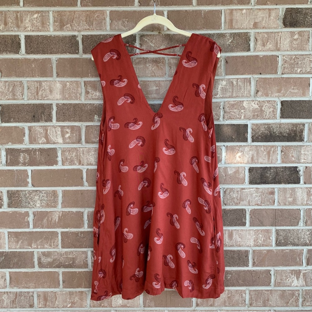 Free People jagger printed mini dress // small
